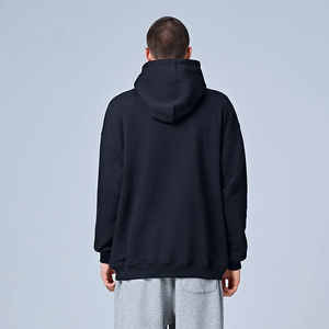 Sweat à capuche zippé vintage à double couche délavé au soleil 100% coton pour l'hiver - Product Image 4