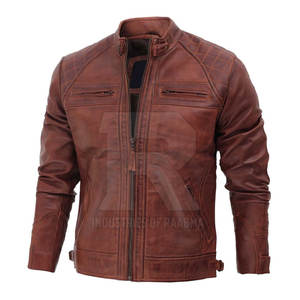 Veste en cuir pour homme, look minimaliste élégant, toutes saisons, veste en cuir de haute qualité, cuir souple, coupe tendance - Product Image 2