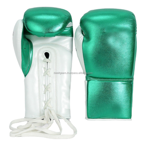 ถุงมือชกมวยสำหรับฝึกซ้อม หนังแท้ ระบายอากาศได้ดี กันลม พร้อมสายรัดข้อมือแข็งแรง รับสกรีนโลโก้ - Product Image 3