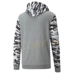 Pull-over OEM de qualité supérieure Sweat à capuche de sport pour hommes Impression camouflage personnalisée Doublure polaire Saison d'hiver Vêtements de sport à capuche Vente en gros - Product Image 2