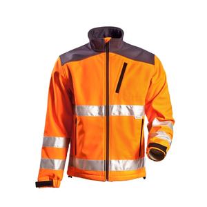 Chaqueta DE SEGURIDAD Softshell fluorescente naranja Hi Vis repelente al agua y a prueba de viento de alta visibilidad para ropa de seguridad - Product Image 2