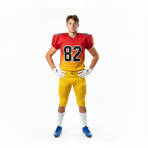 Maillot de football américain sur mesure 100% polyester, manches courtes, séchage rapide, grande taille, noms/nombres d'équipe personnalisés - Product Image 3