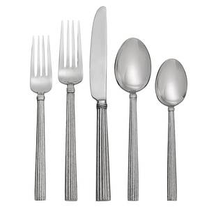 Juego de cubiertos contemporáneo de 5 piezas, acero inoxidable, acabado de cobre martillado, espejo, cucharas de cubiertos para cocina, café, té, uso - Product Image 4