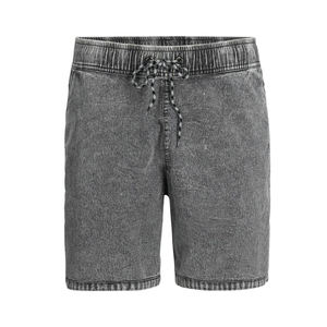 Short délavé à l'acide de style High Street pour hommes Short délavé au soleil en éponge française fabriqué en usine à ourlet Ram Baggy léger à ourlet délavé au soleil - Product Image 1