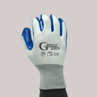 Gants Mitra Saruta Indonésie en nitrile avec points de fixation et doigts texturés pour usage général