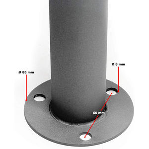JH-Mech 견고하고 내구성 있는 3칸 우편함 시스템 무연탄색 556 X 270 X 1200 mm 독립형 우편함 3칸 - Product Image 3