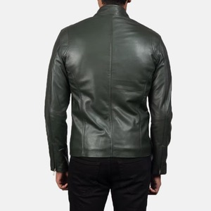 Manteau en cuir personnalisé avec simili-cuir pour hommes de grande taille Vestes en cuir à la mode pour hommes avec logo personnalisé Veste pour hommes - Product Image 4