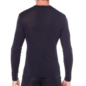 Unisex Solid Long Sleeve Customized Logo Gym Men <b>Established</b> Training T-Shirt Performance Regular Fit Spandex/Cotton 220g Muscle - Product Image 3