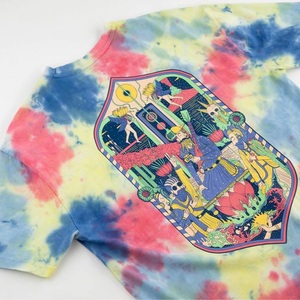 Diseño y colores personalizados Serigrafía Gráfico Peso pesado 100% Algodón transpirable Cuello redondo Oversized Loose fit camiseta unisex - Product Image 5