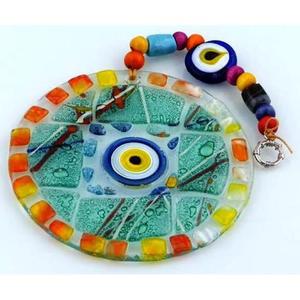 12X22 cm Verre Evil Eyes Décoration Murale Panneaux de Vitrail - Product Image 1