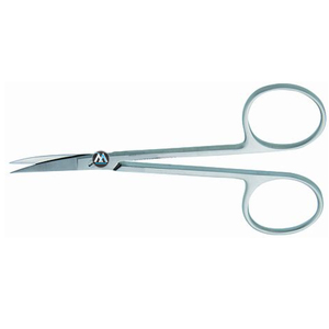 กรรไกรสแตนเลสโค้งขนาด 11.5 ซม. ยี่ห้อ Iris รุ่น MAQNSCO MA-6859 สำหรับงานทันตกรรมและศัลยกรรม  ได้รับการรับรองมาตรฐาน CE ด้ามจับออกแบบตามหลักสรีรศาสตร์ - Product Image 1