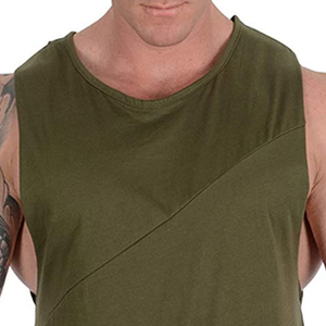 Best Selling Men's Hip Hop Singlets Custom Lightweight Gym Wear Sports Polyester/Cotton Blend Quick Dry Breathable Latest - Product Image 5