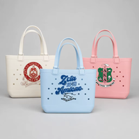 Sac fourre-tout en EVA avec logo personnalisé, sac fourre-tout en caoutchouc extra durable avec trous, imprimé, imperméable, sac de plage en EVA, grande capacité, lavable, pour les voyages