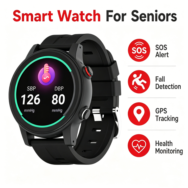 4G GPS Tracking Health Care Elderly Watch with Location Tracker, Telecare, Support API/SDK OEM ODM Senior Health Monitor Watch
