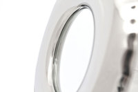 Miroir circulaire sur mesure grand format noir et or avec cadre en verre et alliage d'aluminium, durable et écologique, pour la décoration de salle de bain, maison, bureau, hôtel, en métal