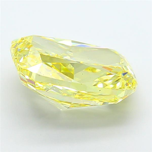 Joyería fina de lujo, diamante CVD brillante certificado, amarillo intenso cultivado en laboratorio, corte cojín, piedra preciosa suelta, brillo radiante, elegante. - Product Image 5