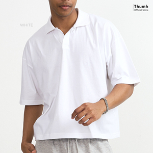 Oversized Signature for Polo Shirt-Anti-Wrinkle Oxford Fabric Solid Embroidered Logo Long Length Sizes XL-6XL - Product Image 5