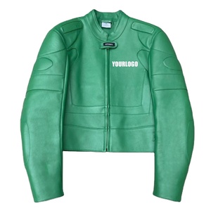 Vente en gros Veste de motard en cuir à fermeture éclair Design de mode Veste imperméable et coupe-vent en Offre Spéciale pour hommes personnalisée pour OEM - Product Image 1