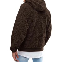 Nouveauté : Pull à capuche surdimensionné pour homme en molleton Sherpa brodé personnalisé, 100 % coton, écologique, pour l'hiver