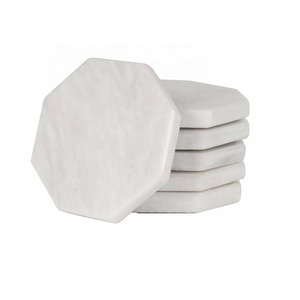 Sous-verres en marbre et bois de haute qualité ensemble de 4 sous-verres modernes pour boissons ensemble de sous-verres ronds pour café Bar et Table de cuisine - Product Image 3