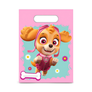 Sacchetti per Feste in Plastica Paw Patrol Skye 23x16.5cm, Stampa a 4 Colori, Bomboniere di Compleanno 2-4 Anni, 6 Pezzi - Product Image 2