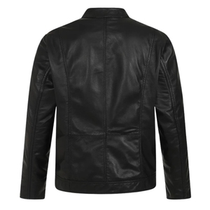 Chaqueta de Invierno de Piel de Oveja Genuina Original para Hombre, Cuello Alto, Logotipo Frontal, Último Diseño OEM, Cortavientos Elegante Personalizado de Alta Calidad - Product Image 2