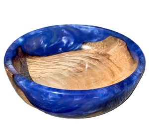 Cuenco decorativo de resina artística superficie brillante pulida diseño moderno único adecuado para bocadillos frutas o regalos - Product Image 1