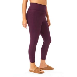 Wholesale Solid Mid-Waisted Women's <b>Leggings</b> Gym Pants Quick Dry Fitness Customizable Logo <b>Pockets</b> Casual Print Seamless - Product Image 1