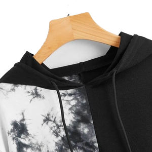 Prix bon marché vente en gros de survêtement GYM en coton blanc pour femmes, manches longues, crop top, sweat-shirt, LOGO personnalisé, sweats à capuche courts - Product Image 6