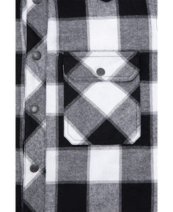 Chaqueta cortavientos de invierno Casual Color oscuro patrón a cuadros chaqueta de franela bonita tendencia chaqueta de franela a cuadros de manga larga para hombres - Product Image 6