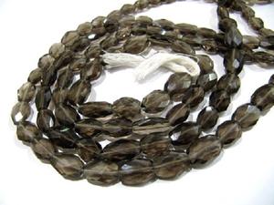 Perles de quartz fumé naturel véritable, facettées, ovales, forme de mani, briolette, 8-10 mm, 13 pouces de long, en vrac, brun, certifié CNAS, Eminent - Product Image 4