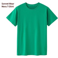 Kaos Crew Neck Kasual Warna Solid Berkualitas Tinggi 100% Katun Tebal 180 GSM