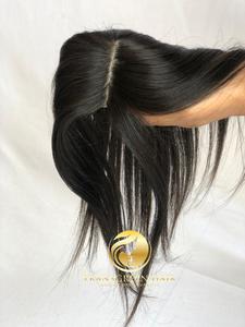 Vente chaude 12 pouces 7x10 droite Topper brut indien Temple Remy vierge donneur unique frontale directe Extensions de cheveux humains - Product Image 4