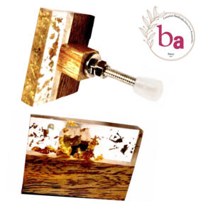 Tiradores de madera de resina cuadrados largos modernos, tirador para armarios, cocinas, dormitorios, baños, salas de estar para uso con cajones - Product Image 1