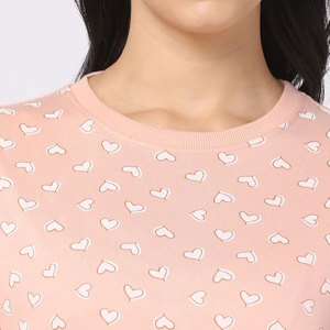 Sudadera de gran tamaño bordada personalizada para mujer Sudadera de cuello redondo con hombros caídos para mujer al por mayor - Product Image 4