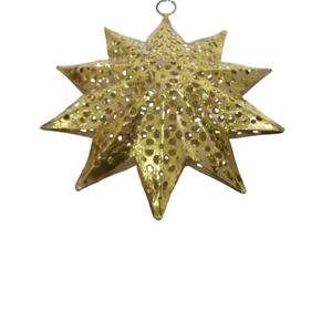 Recién llegado, Estrella colgante de Metal, lámina de oro, revestimiento en polvo, colgante de pared de hierro para decoración de Navidad, hecho a mano - Product Image 4