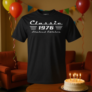 Decorazioni classiche per il 50° compleanno, maglietta promozionale 1976 50Yr per le celebrazioni del 50° compleanno - Product Image 3