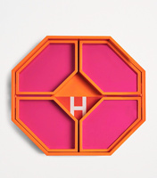 Ensemble de plateau de service en laque hexagonale rose avec petit plateau plateau décoratif de luxe à la main pour accessoires de décoration de la maison