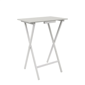 WELL HOME Comodino rettangolare pieghevole bianco 48x35x64 cm - Product Image 1