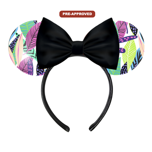 Pink Leaf Design Paintable Black Headband DIY <b>Drawing</b> Craft Hair Accessory for Kids Boys and Girls for Birthday Parties - Product Image 1