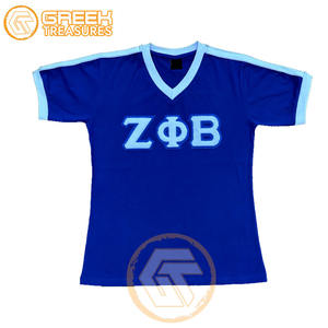 เสื้อยืดผู้หญิงผ้าคอตตอนสูง XL เสื้อผ้าสโมสร Zeta Phi Beta ชุดเป็นพี่น้องลำลองไฮเทคธรรมดาขายส่ง - Product Image 4