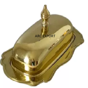 Vintage Cheap Gold Metal With <b>Lid</b> Fancy Design <b>Decorative</b> Latest Golden Unique <b>Decorative</b> Butter Dish for Home Hotel Supplies - Product Image 6
