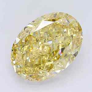 Diamant en vrac de haute qualité, 3,00 carats, CVD, cultivé en laboratoire, fantaisie, jaune vif, taille émeraude, VS1, certifié IGI, brillance naturelle, bijoux, excellent - Product Image 1