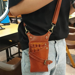 Nueva bolsa de tijeras de moda, Kit de estilista de pelo, bolsa cruzada de peluquero, bolsa de maquillaje para mascotas de Color sólido - Product Image 5