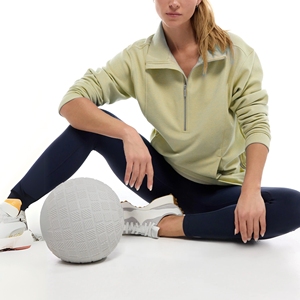 Sweat-shirt à capuche décontracté pour femme en tricot côtelé surdimensionné pour l'hiver - Product Image 2