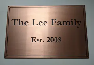 Custom New Antique Brass Plate Design Embossed Furniture Logos Brand <b>Name</b> Etched <b>Tags</b> For Restaurant Equipment - Product Image 6