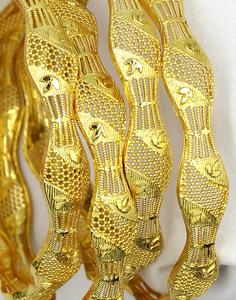 Fashion Jewelry Bracelets <b>Bangles</b> Designer Gold Plated Trendy Pure Brass Indian <b>Bangles</b> <b>Set</b> Dubai Jewellery for Women - Product Image 3