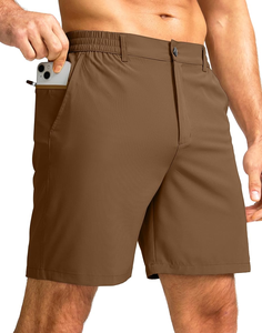 Short de golf personnalisé décontracté pour hommes Short de golf de haute qualité extensible coupe ajustée séchage rapide respirant Short de travail peu solide écologique imperméable - Product Image 1