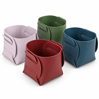 Boîte de rangement pliable décorative en cuir Pu, pour l'entrée de chevet, stylo de maquillage brosse avec télécommande, panier de rangement, vente en gros, livraison rapide