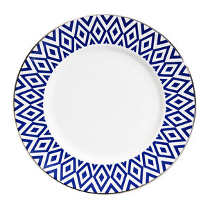 Assiette de service en acier inoxydable avec bordure décorative dorée pour hôtel de luxe, restaurant, traiteur - Product Image 6